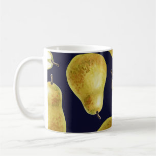 Mug Poire mûre, arrière - plan noir, jardin