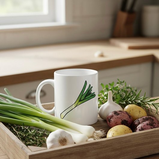 Mug Poireau vert simple légume