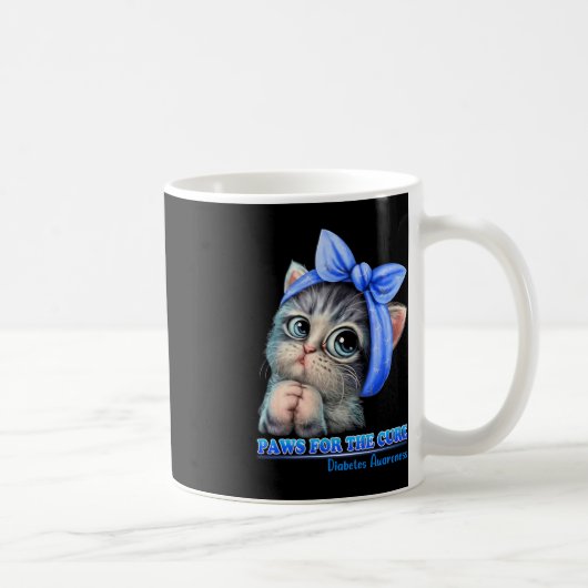 Mug Poireaux Pour La Cure Diabète Sensibilisation Cute (Droite)