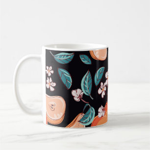 Mug Poires juteuses : motif de fruits dessiné à la mai