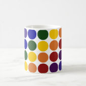 Mug Pois arc-en-ciel en blanc (Centre)
