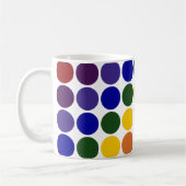 Mug Pois arc-en-ciel en blanc (Gauche)