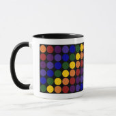Mug Pois arc-en-ciel en noir (Gauche)