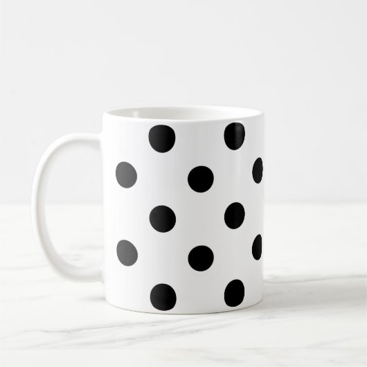 Mug Pois Arrière - plans blancs (Gauche)
