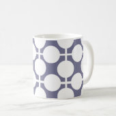 Mug pois blanc gris et motif (Devant droit)