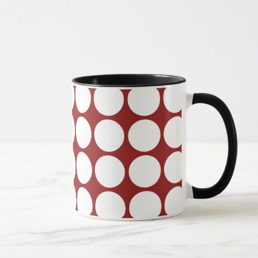 Mug Pois blancs en rouge (Droite)