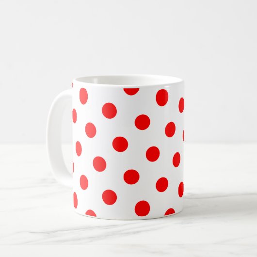 Mug Pois blancs et rouges (Devant gauche)