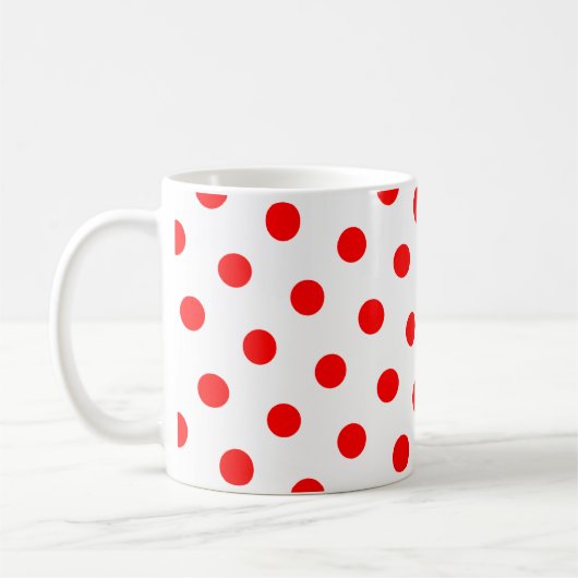 Mug Pois blancs et rouges (Gauche)