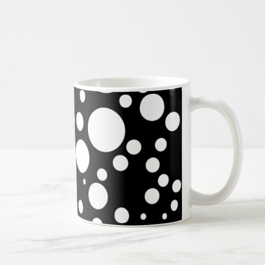 Mug pois blancs noirs (Droite)