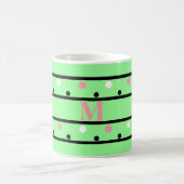 Mug Pois blancs rose monogramme (Centre)