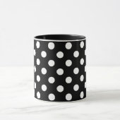 Mug Pois blancs sur Arrière - plan noir (Centre)
