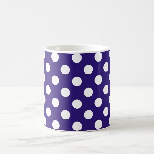 Mug Pois blancs sur bleu foncé (Centre)