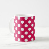 Mug Pois blancs sur cerise (Devant gauche)