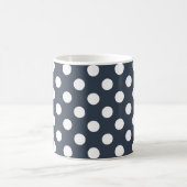Mug Pois blancs sur gris bleu (Centre)