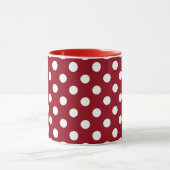 Mug Pois blancs sur le rouge Crimson (Centre)