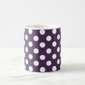 Mug Pois blancs sur prune violette (Centre)