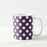 Pois blancs sur prune violette