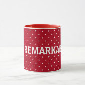 Mug pois blancs sur rouge avec citation (Centre)