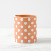 Mug Pois blancs sur Tangerine Orange (Centre)