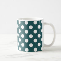 Pois blancs sur turquoise