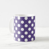 Mug Pois blancs sur ultra violet (Devant gauche)