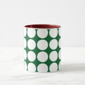 Mug Pois blancs sur vert (Centre)