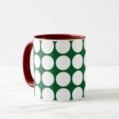 Mug Pois blancs sur vert (Devant gauche)
