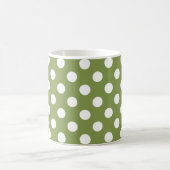 Mug Pois blancs sur vert olive (Centre)