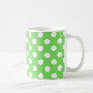 Mug Pois blancs sur vert pomme