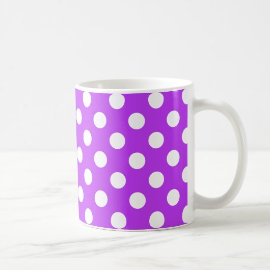 Mug Pois blancs sur violet clair (Droite)