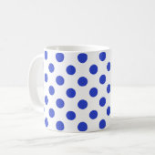 Mug Pois bleu royal (Devant gauche)