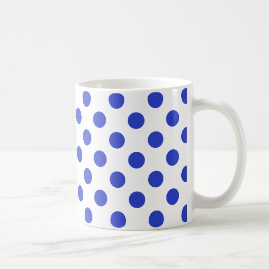 Mug Pois bleu royal (Droite)