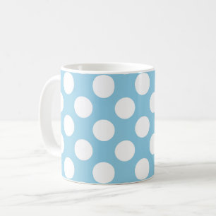 Mug Pois Bleus, Motif Pointe Polka, Points, Pointe
