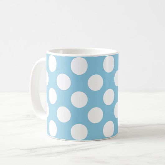 Mug Pois Bleus, Motif Pointe Polka, Points, Pointe (Devant gauche)