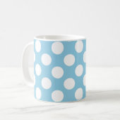 Mug Pois Bleus, Motif Polka Dot, Votre Nom (Devant gauche)