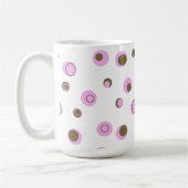 Mug Pois Brown roses Monogrammes (Gauche)