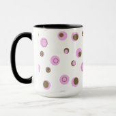 Mug Pois Brown roses Monogrammes (Gauche)