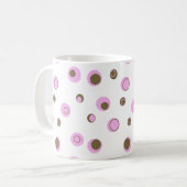 Mug Pois Brown roses Monogrammes (Devant gauche)