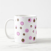 Mug Pois Brown roses Monogrammes (Gauche)