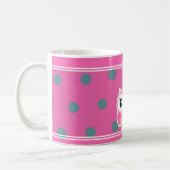 Mug Pois cool tendance avec chouette personnalisation (Gauche)