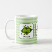 Mug Pois dans une poitrine avec des rayures vertes Per (Gauche)