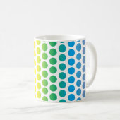 Mug Pois d'arc-en-ciel blanc (Devant droit)