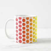 Mug Pois d'arc-en-ciel blanc (Gauche)