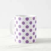 Mug Pois de lavande sur blanc (Devant gauche)