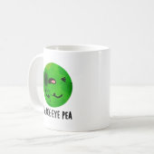Mug Pois de l'oeil noir amusant Veggie Pun (Devant gauche)