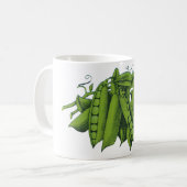 Mug Pois de sucre vintage, aliments, légumes sains (Devant gauche)