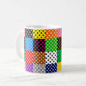 Mug Pois de surfaces composées multicolores (Devant gauche)