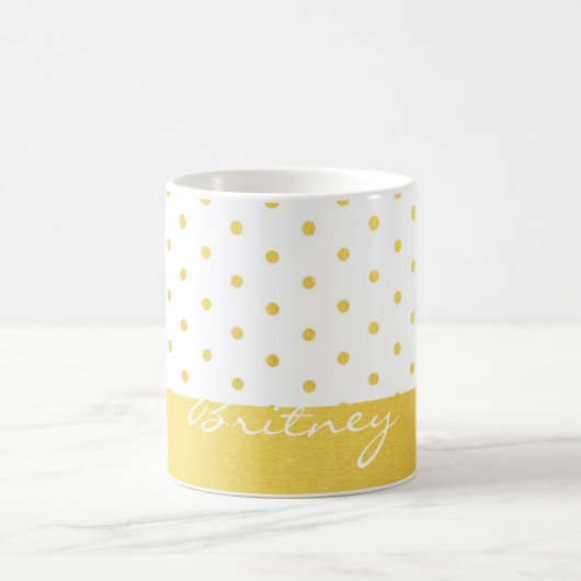 Mug Pois d'or et monogramme - coutume (Centre)