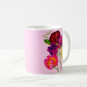 Mug pois doux en violet et rose (Devant droit)