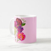 Mug pois doux en violet et rose (Devant gauche)